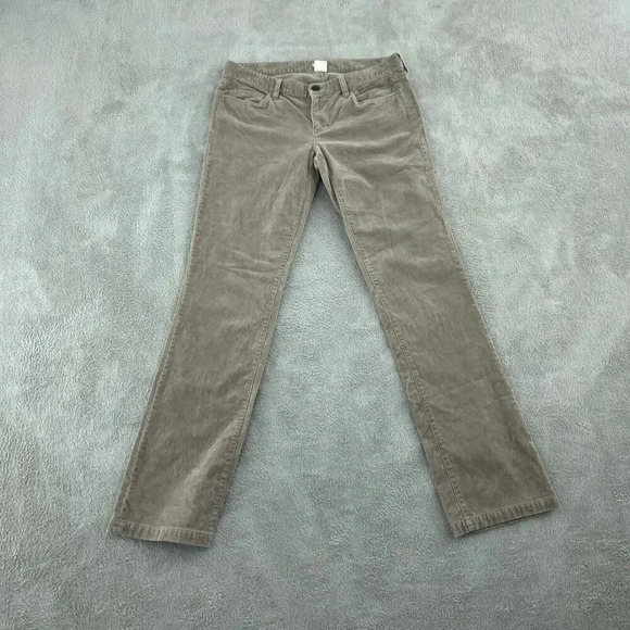 J.Crew Matchstick Corduroy Pants 29R Beige Cotton Blend Womens 0149 - Picture 1 of 9